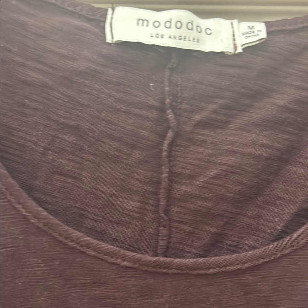 Mododoc Sleeveless Top in Eggplant, size Medium